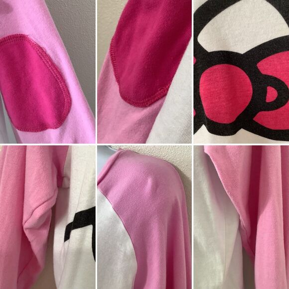 Hello Kitty Pink McBling Sanrio Kawaii Cutecore Lightweight Baseball Tee XL - Picture 10 of 10